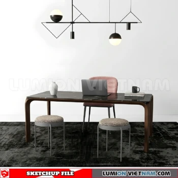 260902 Desk and chair 34 Sketchup Model