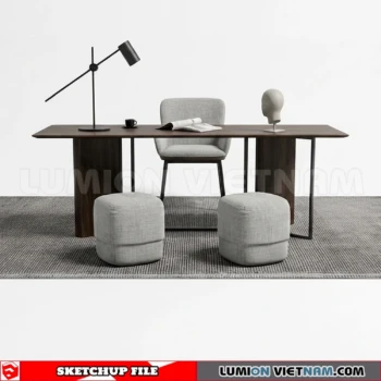 260902 Desk and chair 35 Sketchup Model