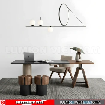 260902 Desk and chair 41 Sketchup Model