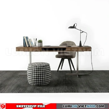 260902 Desk and chair 42 Sketchup Model