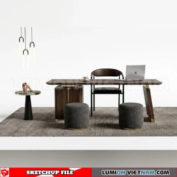 260902 Desk and chair 43 Sketchup Model