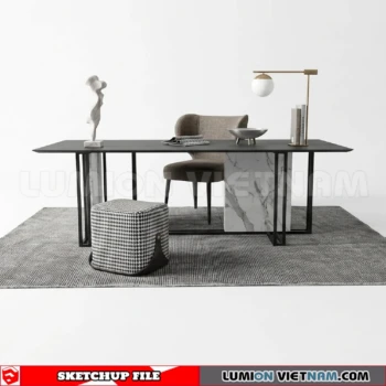 260902 Desk and chair 47 Sketchup Model