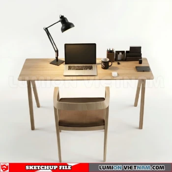 260902 Desk and chair 48 Sketchup Model