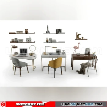 260902 Desk and chair 49 Sketchup Model