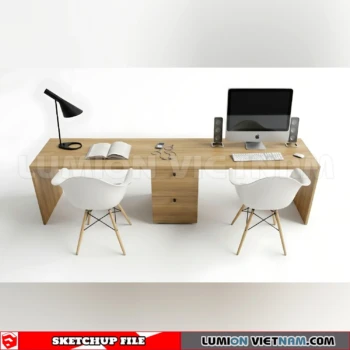 260902 Desk and chair 53 Sketchup Model