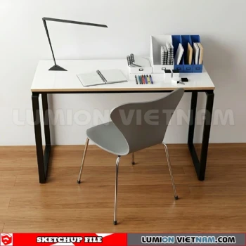 260902 Desk and chair 55 Sketchup Model