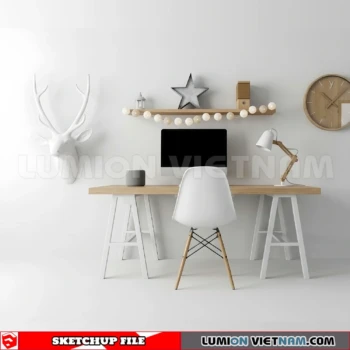 260902 Desk and chair 57 Sketchup Model