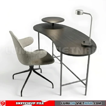 260902 Desk and chair 62 Sketchup Model