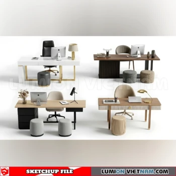 260902 Desk and chair 63 Sketchup Model