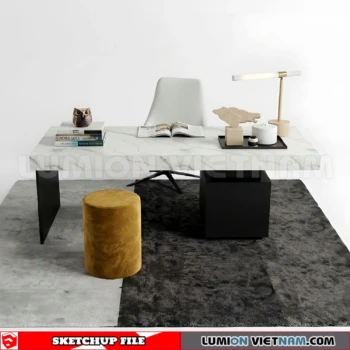 260902 Desk and chair 65 Sketchup Model