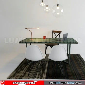 260902 Desk and chair 68 Sketchup Model