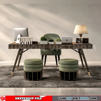 260902 Desk and chair 7 Sketchup Model