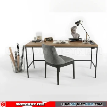 260902 Desk and chair 70 Sketchup Model
