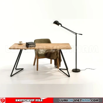 260902 Desk and chair 72 Sketchup Model