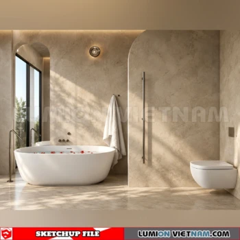 260914 Wabi sabi style Bathroom 10 Sketchup Model