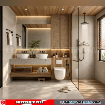 260914 Wabi sabi style Bathroom 2 Sketchup Model