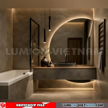 260914 Wabi sabi style Bathroom 5 Sketchup Model