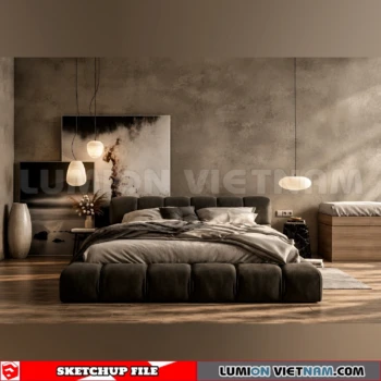 260916 Wabi sabi style Bedroom 18 Sketchup Model