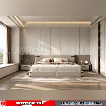 260916 Wabi sabi style Bedroom 2 Sketchup Model