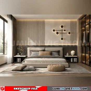 260916 Wabi sabi style Bedroom 24 Sketchup Model