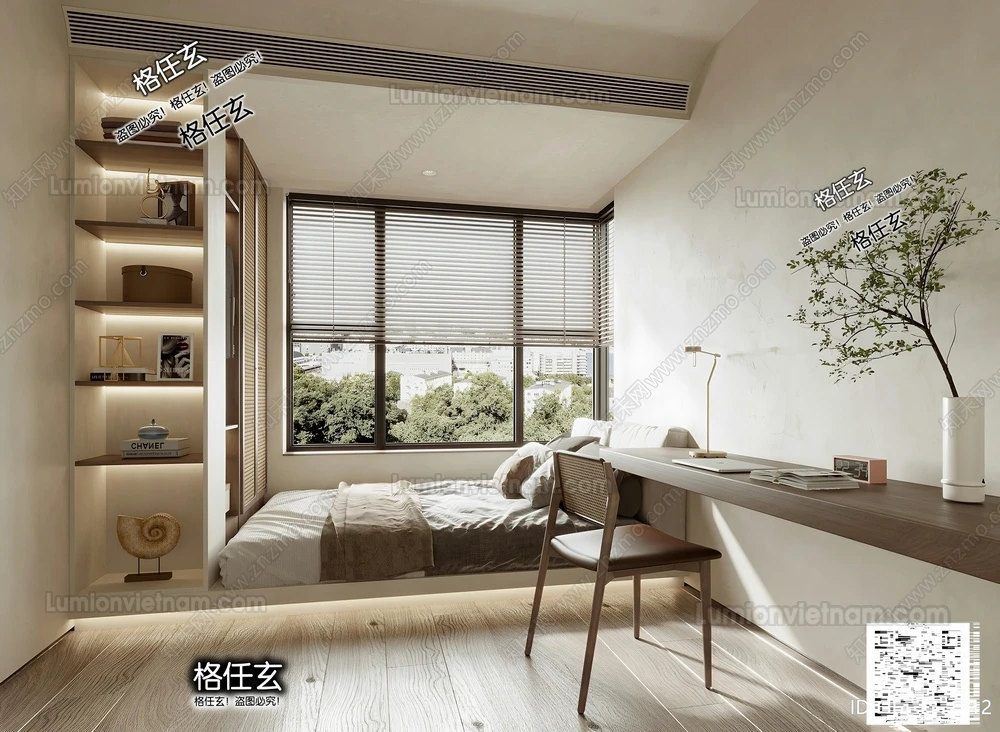 260916 Wabi sabi style Bedroom 25 Sketchup Model
