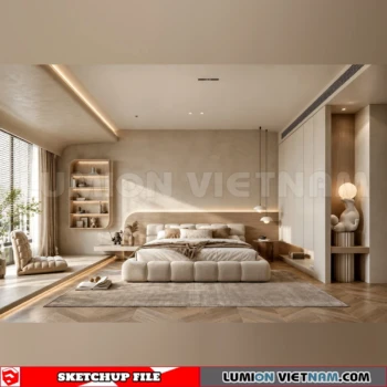 260916 Wabi sabi style Bedroom 26 Sketchup Model