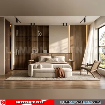 260916 Wabi sabi style Bedroom 27 Sketchup Model