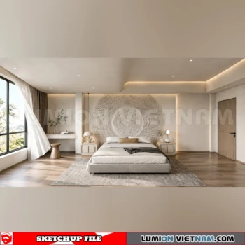 260916 Wabi sabi style Bedroom 29 Sketchup Model