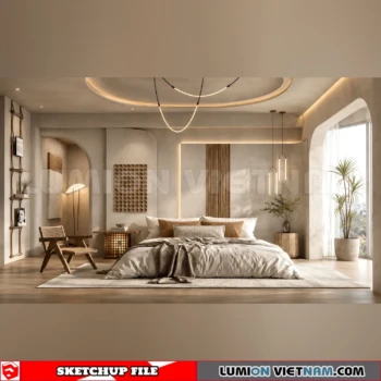 260916 Wabi sabi style Bedroom 30 Sketchup Model