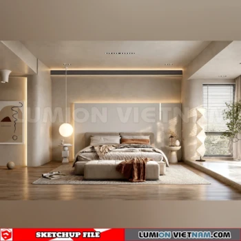 260916 Wabi sabi style Bedroom 31 Sketchup Model