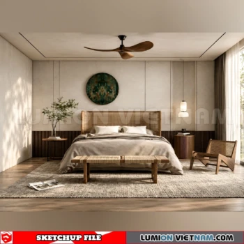 260916 Wabi sabi style Bedroom 32 Sketchup Model