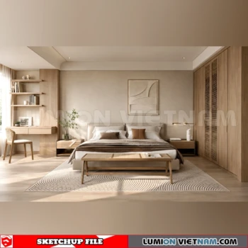 260916 Wabi sabi style Bedroom 36 Sketchup Model