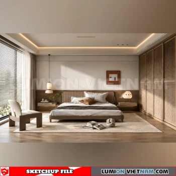 260916 Wabi sabi style Bedroom 37 Sketchup Model