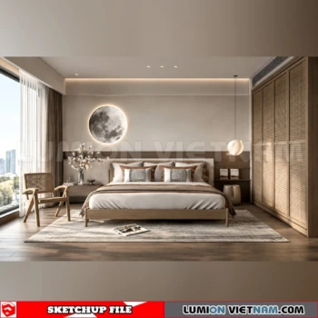 260916 Wabi sabi style Bedroom 38 Sketchup Model