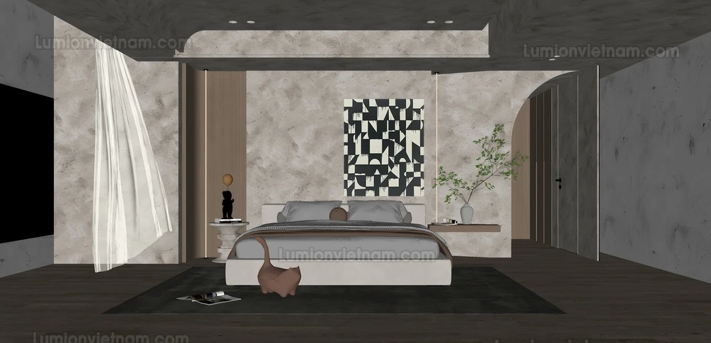 260916 Wabi sabi style Bedroom 4 Sketchup Model
