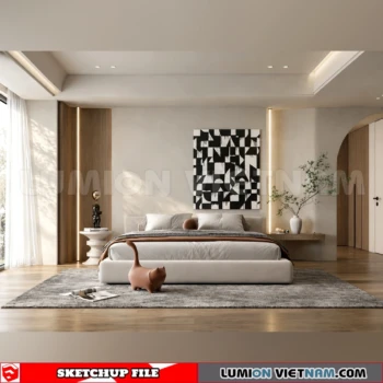 260916 Wabi sabi style Bedroom 4 Sketchup Model