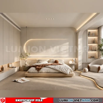 260916 Wabi sabi style Bedroom 41 Sketchup Model