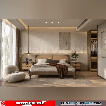 260916 Wabi sabi style Bedroom 46 Sketchup Model
