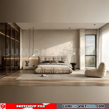 260916 Wabi sabi style Bedroom 49 Sketchup Model