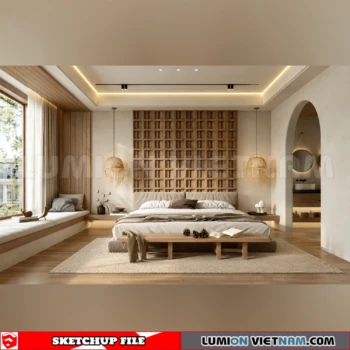 260916 Wabi sabi style Bedroom 50 Sketchup Model