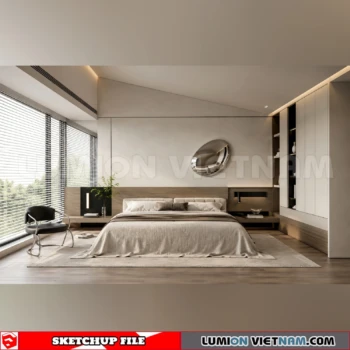 260916 Wabi sabi style Bedroom 51 Sketchup Model