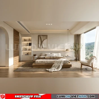 260916 Wabi sabi style Bedroom 53 Sketchup Model