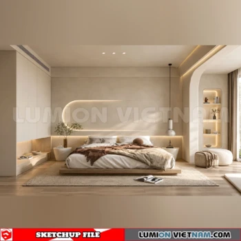 260916 Wabi sabi style Bedroom 55 Sketchup Model