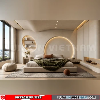 260916 Wabi sabi style Bedroom 58 Sketchup Model