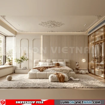 260916 Wabi sabi style Bedroom 59 Sketchup Model