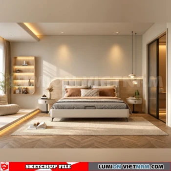 260916 Wabi sabi style Bedroom 61 Sketchup Model