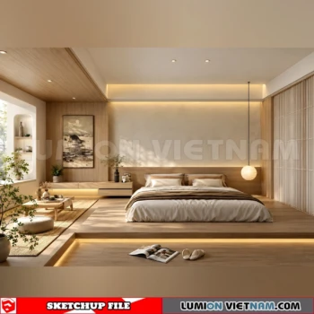 260916 Wabi sabi style Bedroom 62 Sketchup Model