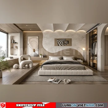 260916 Wabi sabi style Bedroom 63 Sketchup Model