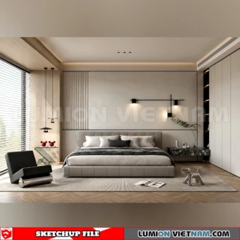 260916 Wabi sabi style Bedroom 64 Sketchup Model