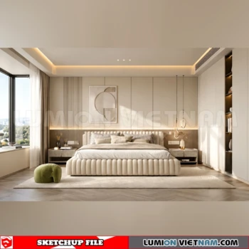 260916 Wabi sabi style Bedroom 65 Sketchup Model